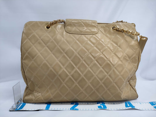 CHANEL Matelasse Supermodel Shoulder Bag Beige Tote Bag