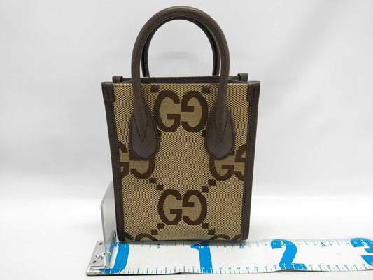 GUCCI Jumbo GG 2-Way Bag with Strap Handbag
