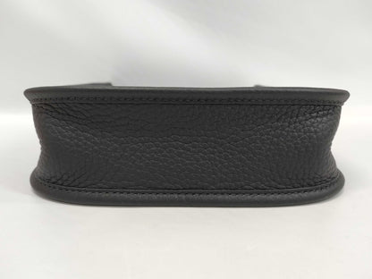 HERMES Evelyn TPM Taurillon Clemence Black GP K Stamped Shoulder Bag