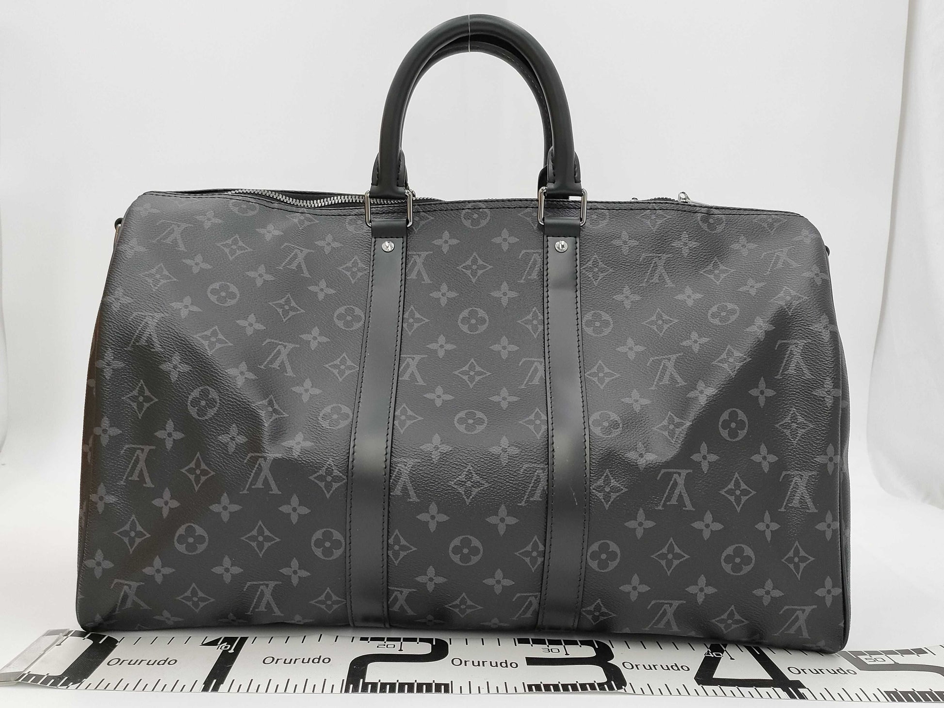 LOUIS VUITTON Monogram Eclipse Keepall Bandouliere 45 M40569 Boston Bag