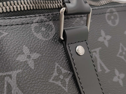 LOUIS VUITTON Monogram Eclipse Keepall Bandouliere 45 M40569 Boston Bag