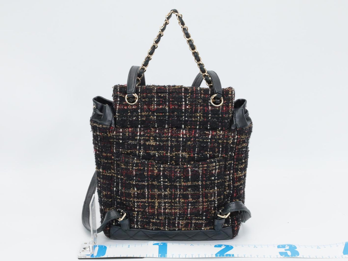 CHANEL Matelasse Tweed Backpack