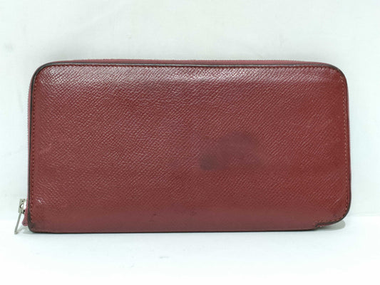 HERMES Azap Long Silk In Long Epson Bordeaux X Stamped Wallet