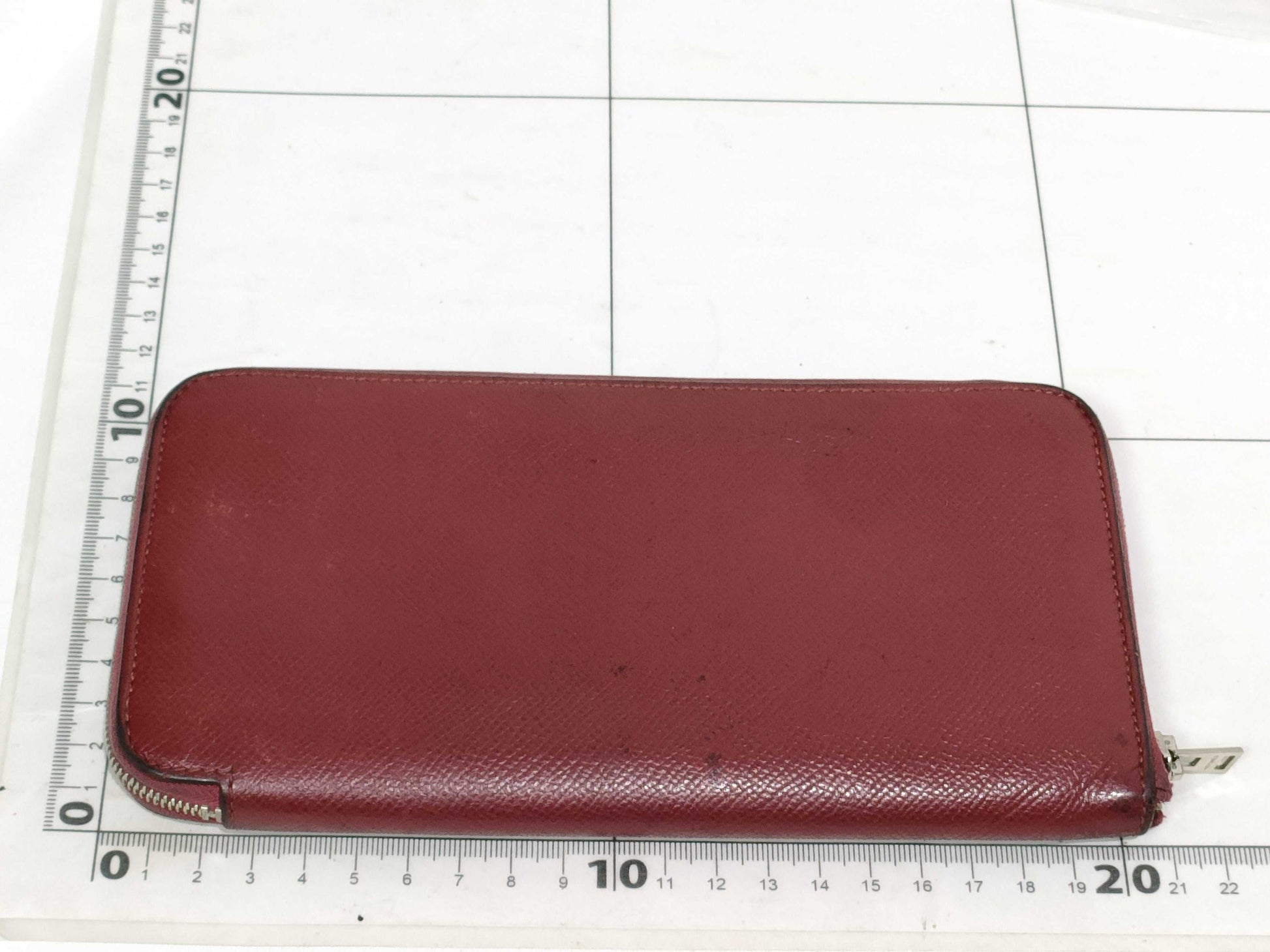 HERMES Azap Long Silk In Long Epson Bordeaux X Stamped Wallet