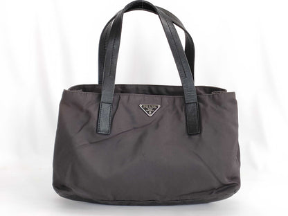 PRADA Nylon Handbag, Black, W25cm