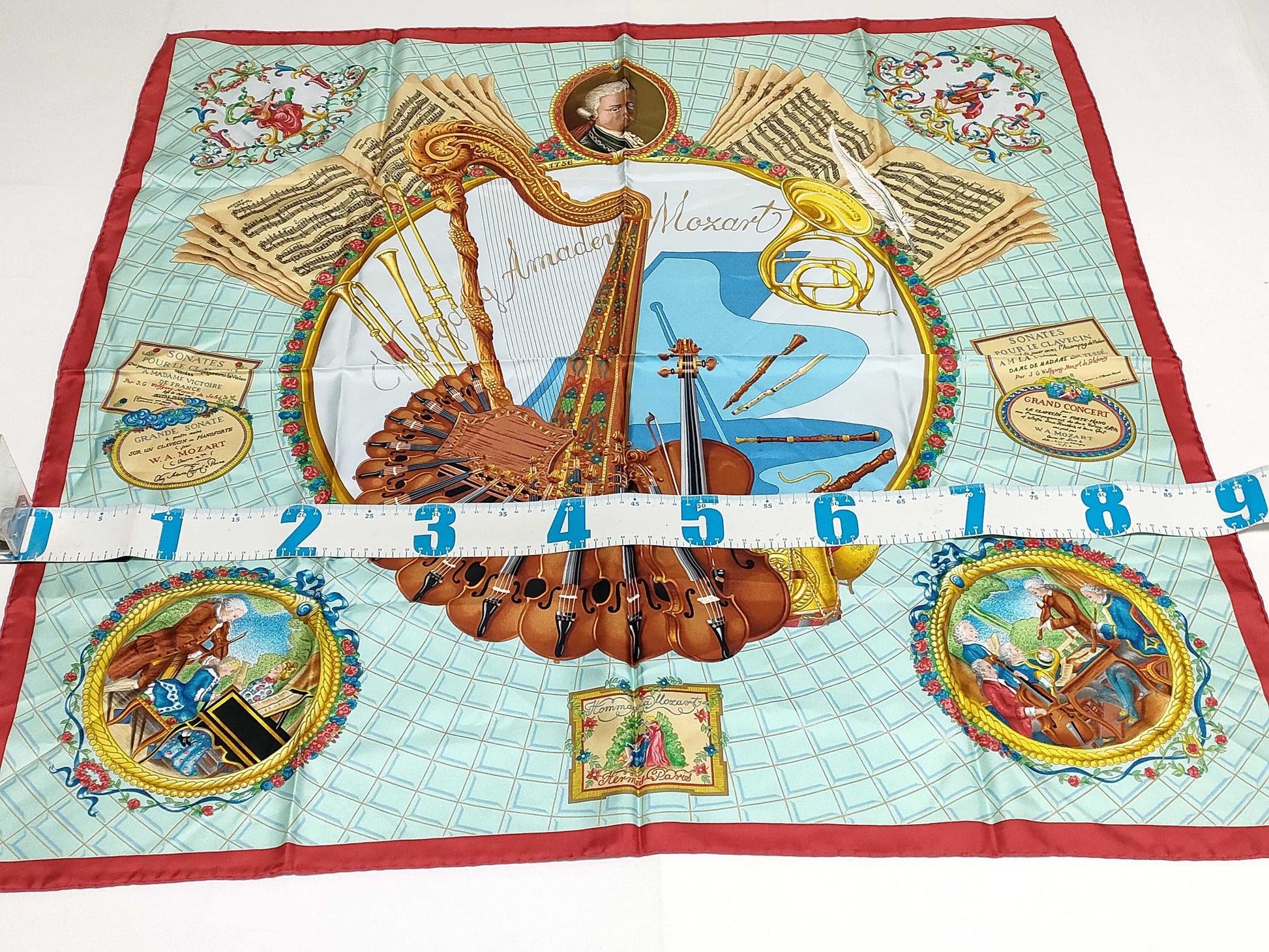 HERMES Carré Hermes Carré 90 Mozart 20 Other Accessories