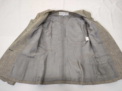 Dior Christian Dior Tweed Set with Gold Buttons and Logo Engraving, Jacket, Skirt, and Other Apparel