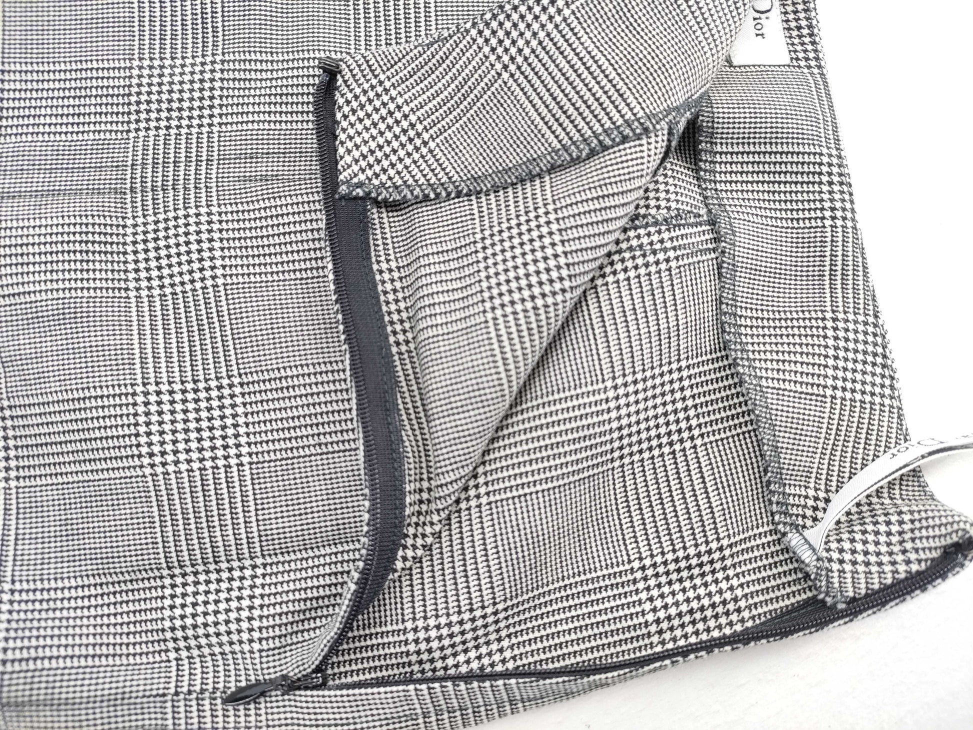 Christian Dior Galliano period houndstooth skirt