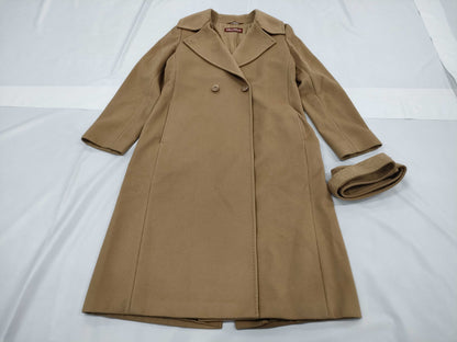 MaxMara Manuela MaxMara Belted Maxi Coat, Camel, Size 42