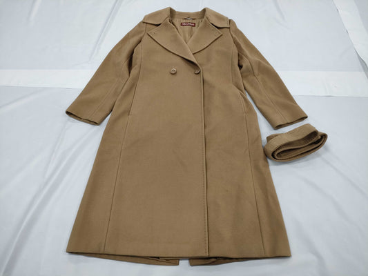MaxMara Manuela MaxMara Belted Maxi Coat, Camel, Size 42