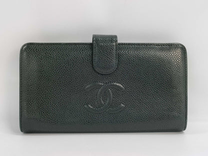 CHANEL Caviar Leather Bi-fold Long Wallet 16987799 Wallet