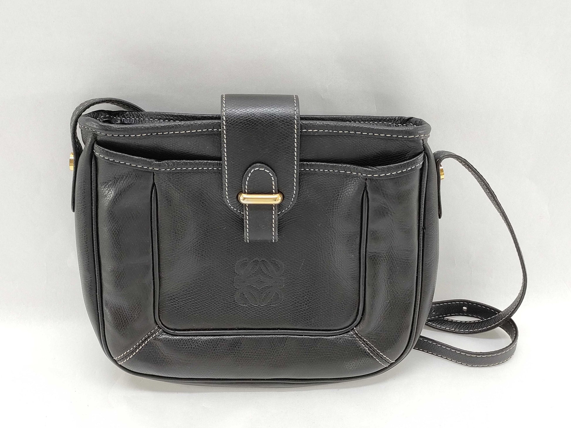 LOEWE Anagram Shoulder Bag Black Shoulder Bag