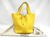HERMES Picotin Lock MM Taurillon Yellow D Stamped Handbag