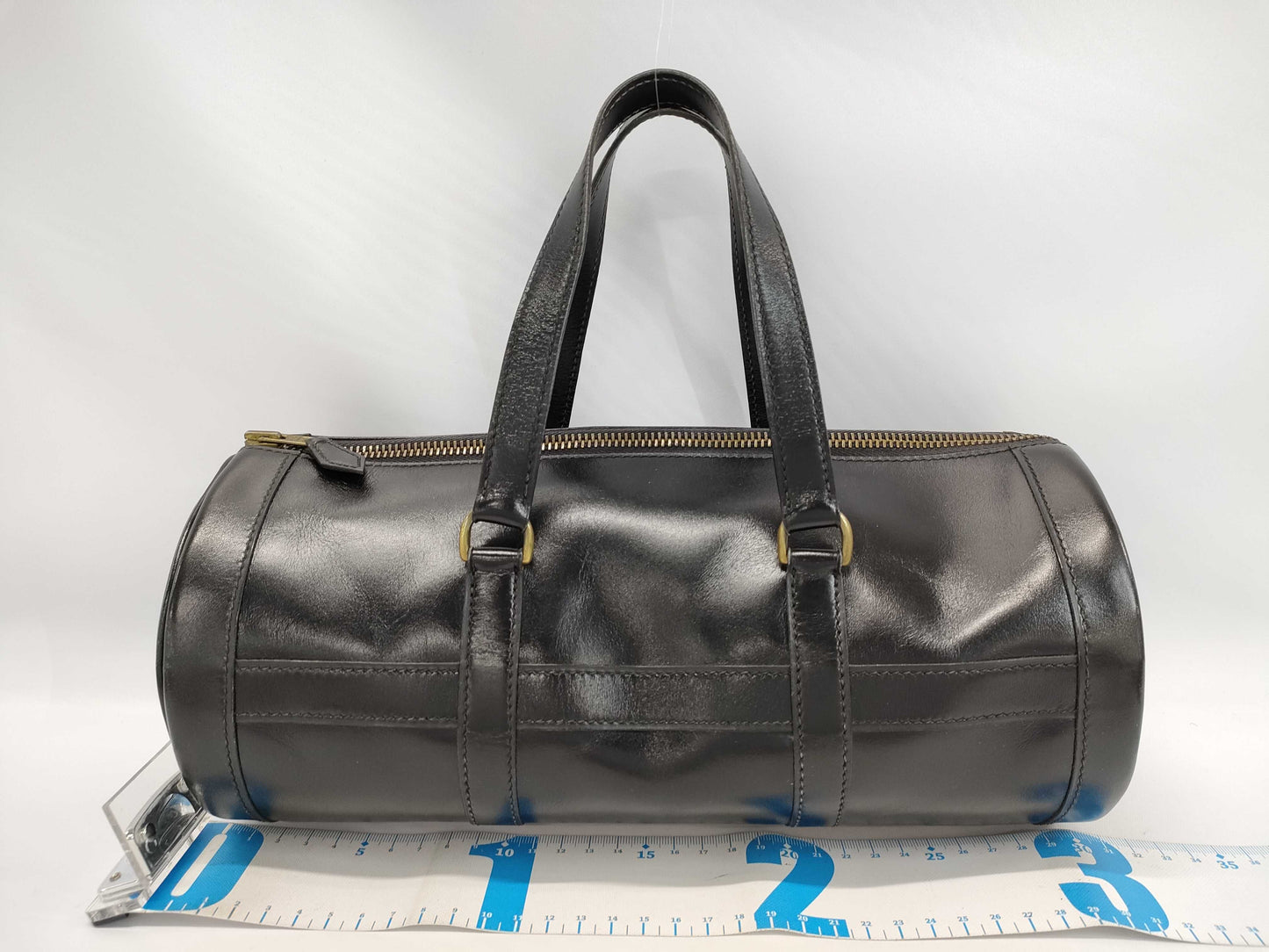 HERMES Small Rd Box Calf Handbag with 〇R Stamp