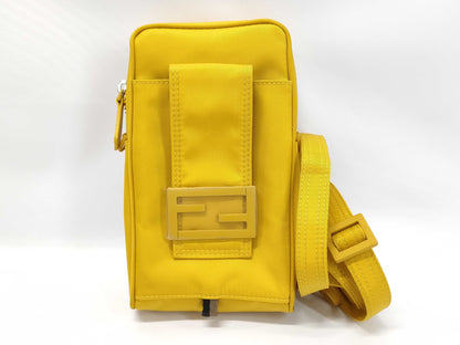 FENDI nylon yellow shoulder bag