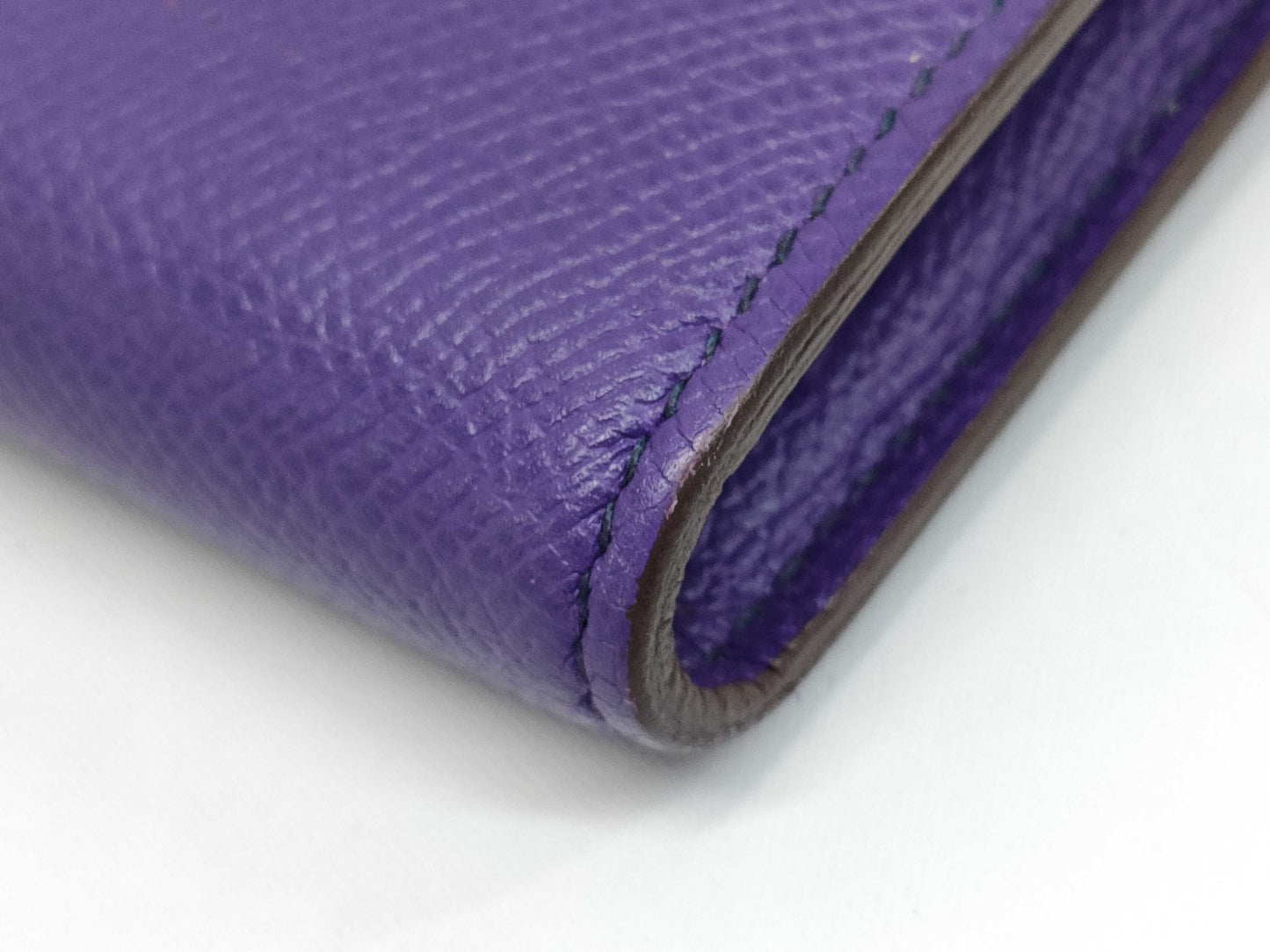 HERMES Kelly Wallet, Epson, Purple, P Stamped Wallet