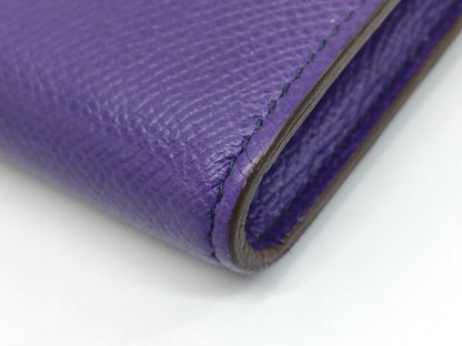 HERMES Kelly Wallet, Epson, Purple, P Stamped Wallet