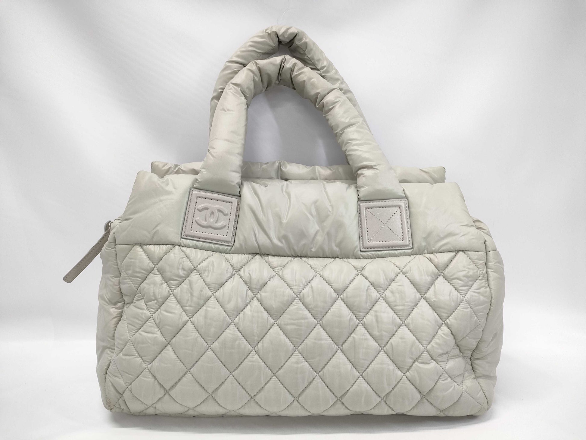 CHANEL Coco Cocoon Nylon Gray Handbag