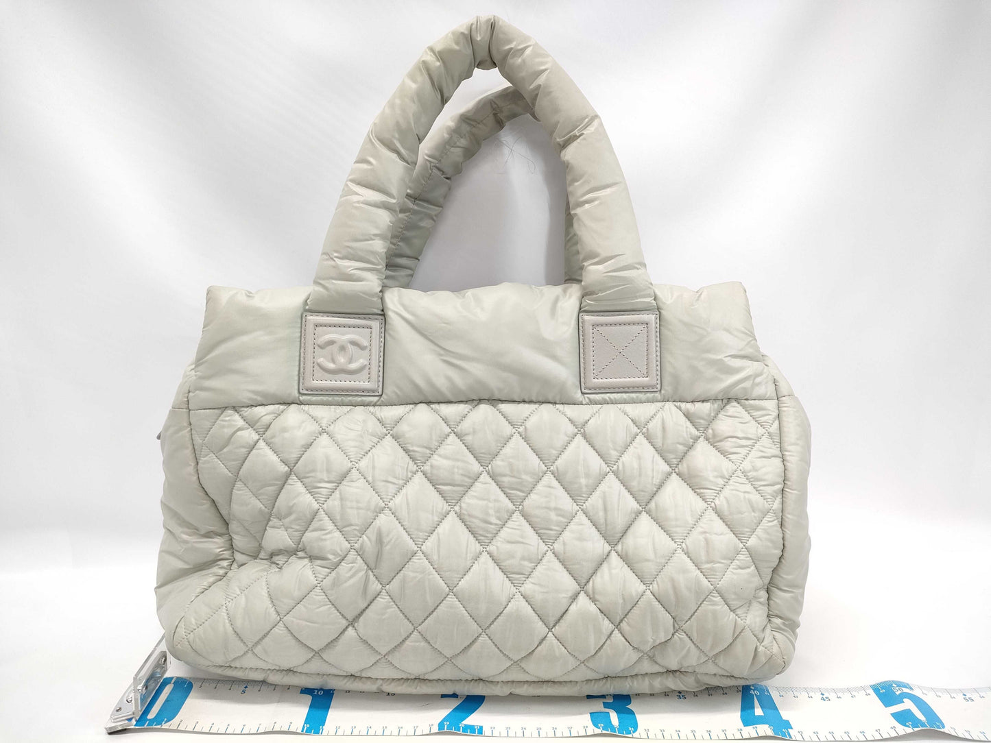 CHANEL Coco Cocoon Nylon Gray Handbag