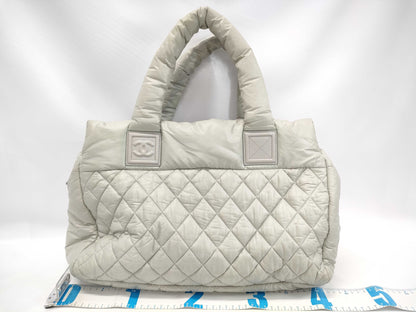 CHANEL Coco Cocoon Nylon Gray Handbag