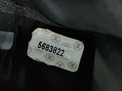 CHANEL Wool Hip Bag Gray Shoulder Bag