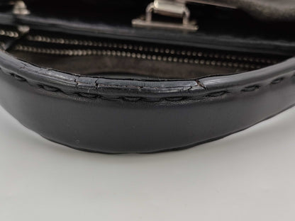 FENDI Peekaboo Selleria Leather Suede Handbag Bag