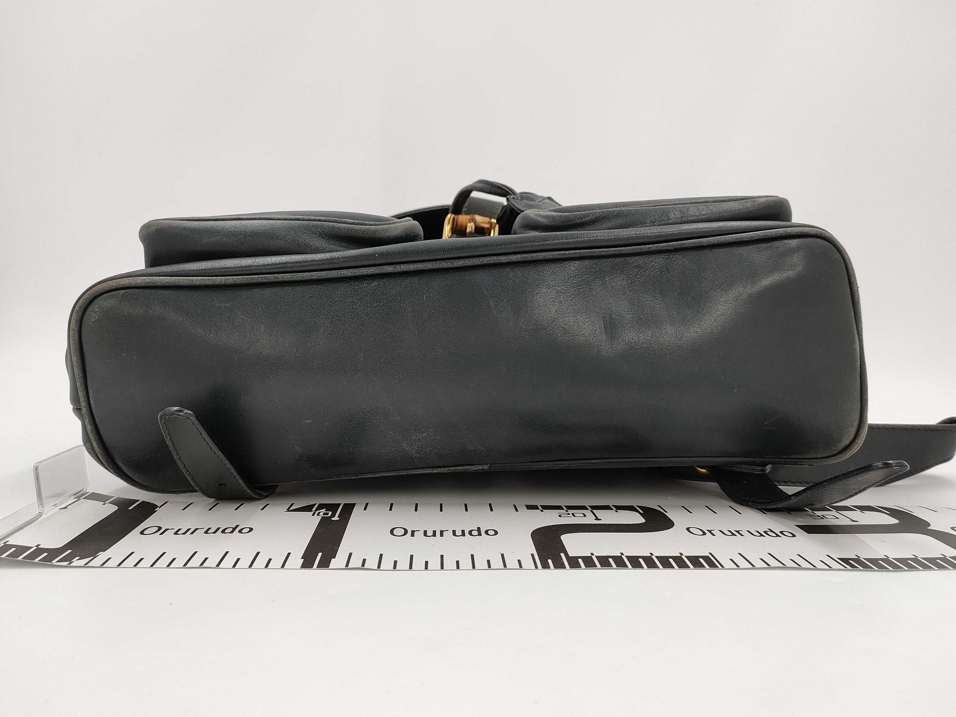 GUCCI 003 2058 Bamboo Leather Backpack