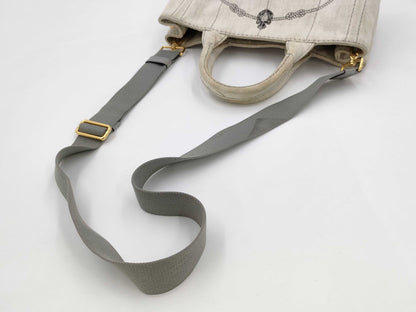 PRADA Denim Canapa 2-Way Shoulder Bag/Handbag