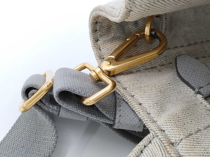 PRADA Denim Canapa 2-Way Shoulder Bag/Handbag