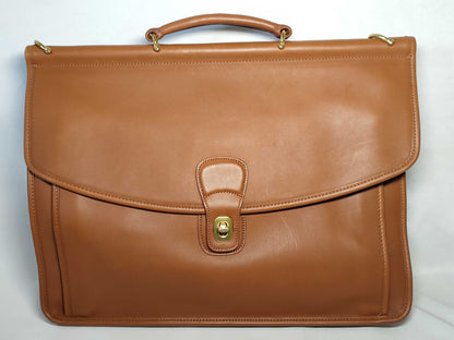 COACH Old Coach Leather Business Bag Briefcase Light Brown 5266 Business Bag