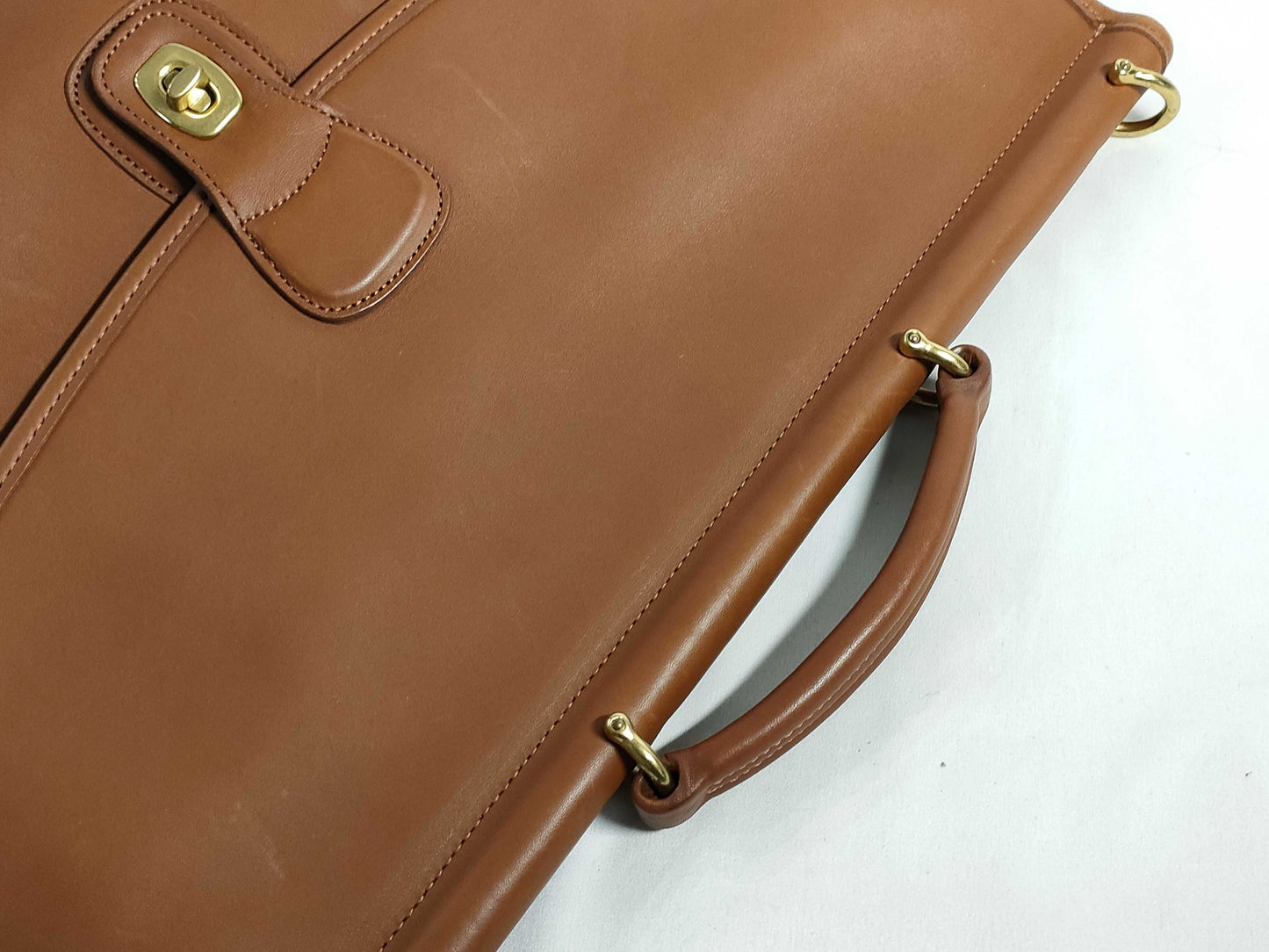 COACH Old Coach Leather Business Bag Briefcase Light Brown 5266 Business Bag