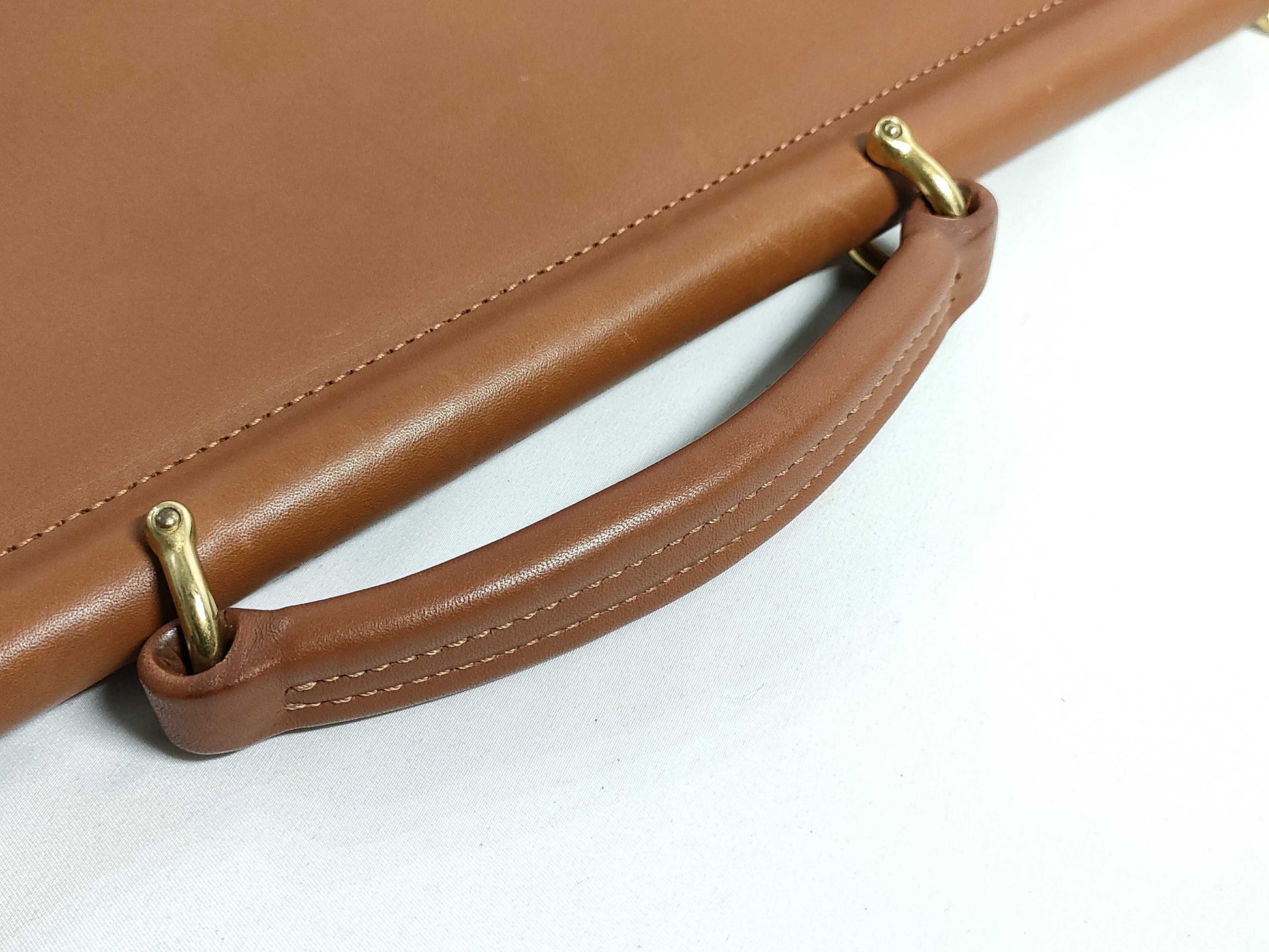 COACH Old Coach Leather Business Bag Briefcase Light Brown 5266 Business Bag