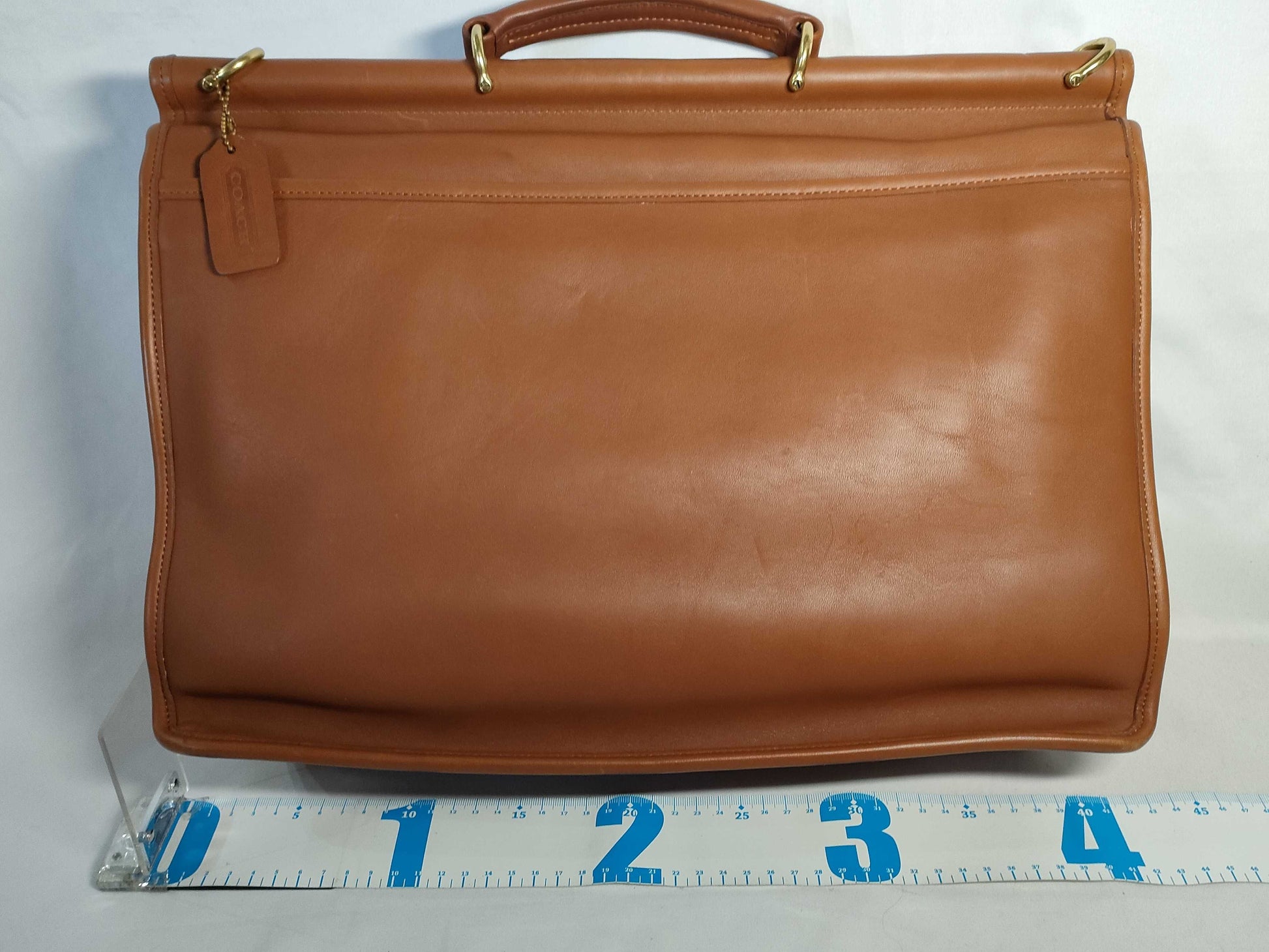 COACH Old Coach Leather Business Bag Briefcase Light Brown 5266 Business Bag