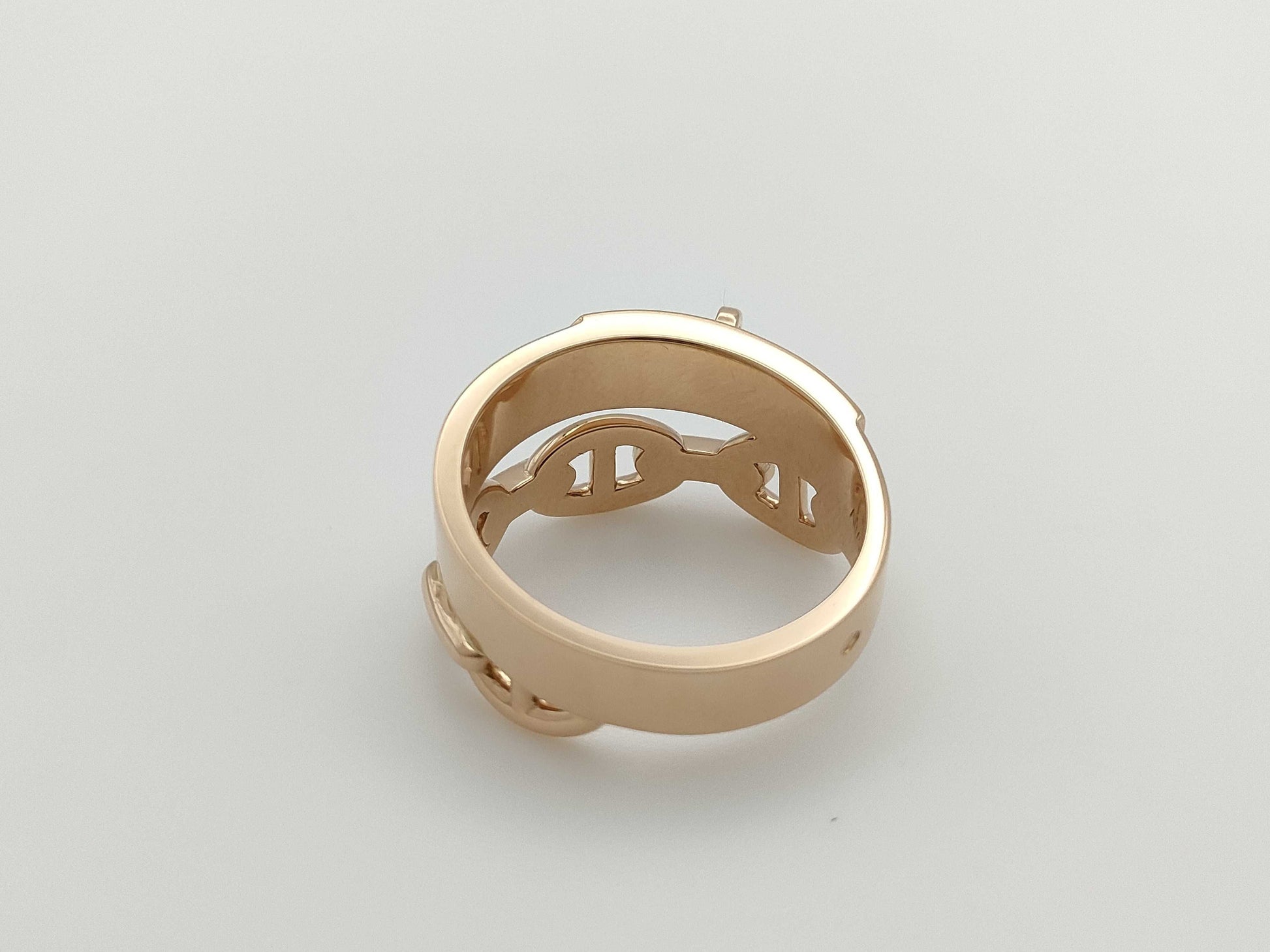 HERMES Alsimi #54 Pink Sapphire PG Au750 7.8g Ring 