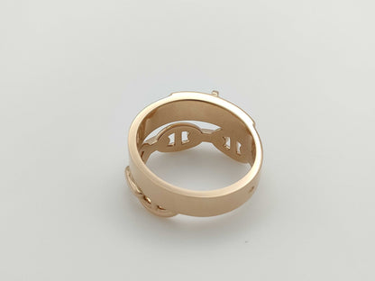 HERMES Alsimi #54 Pink Sapphire PG Au750 7.8g Ring 