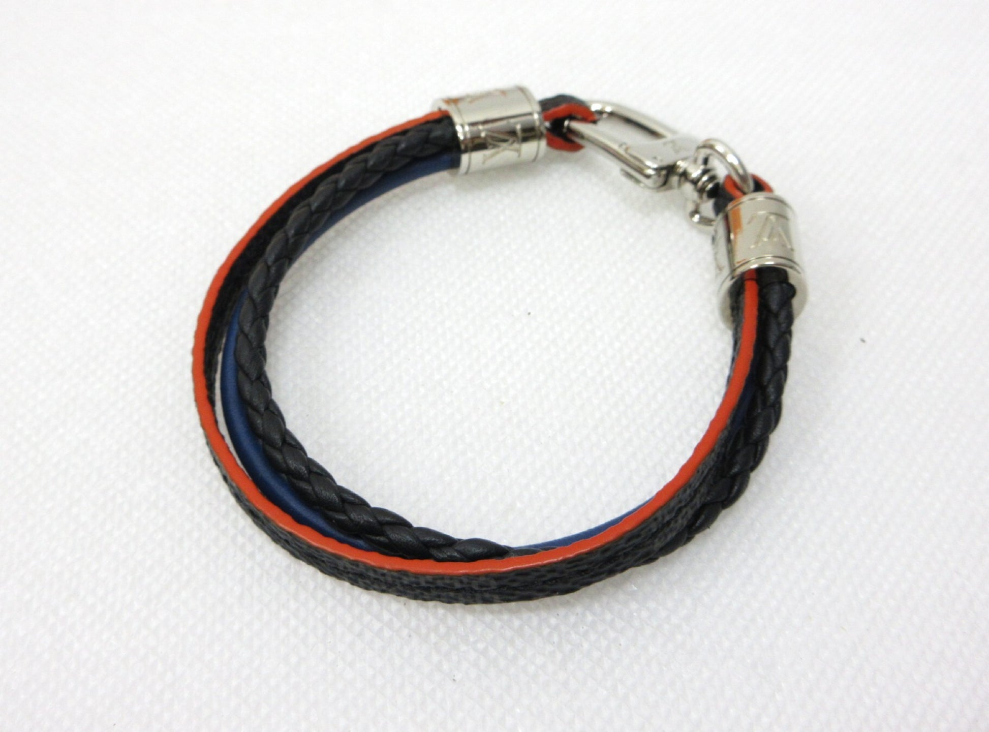 LOUIS VUITTON Damier Graphite Bracelet LV Treble M6423E Bracelet Bangle BC0159