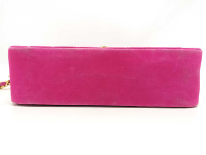 CHANEL Satin Chain Shoulder Bag Pink