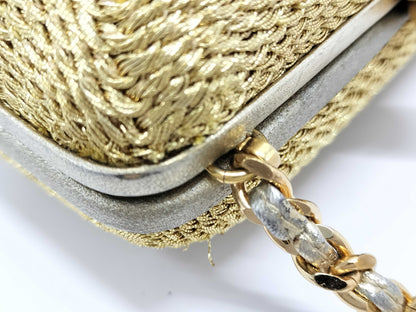 CHANEL Mesh Chain Shoulder Bag in Gold
