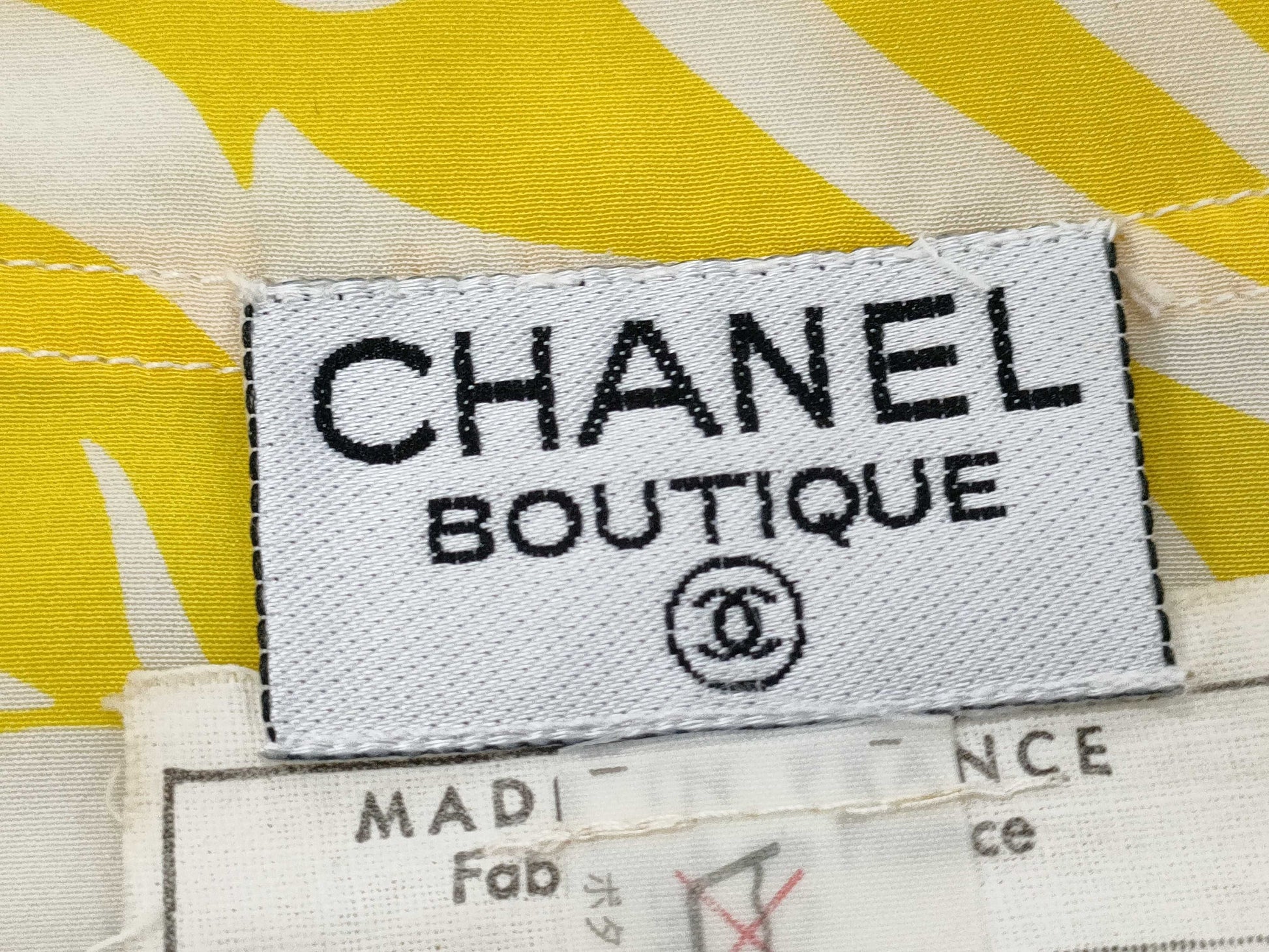 CHANEL Coco Button Yellow #36 Tops