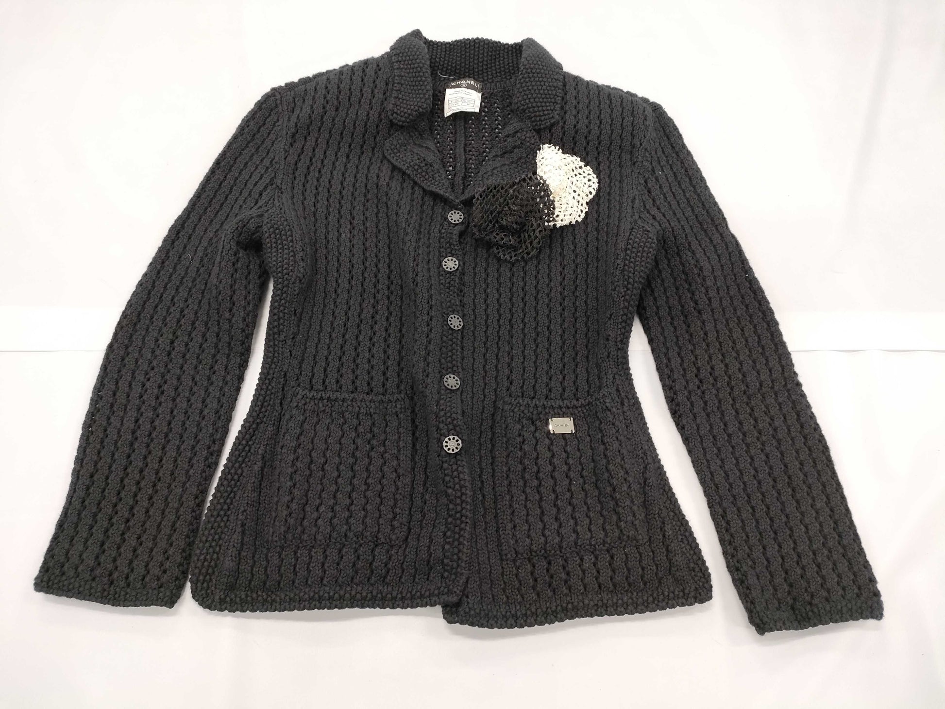 CHANEL Coco Button Knit Jacket 03P #36