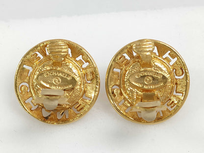 CHANEL Pearl Logo Earrings