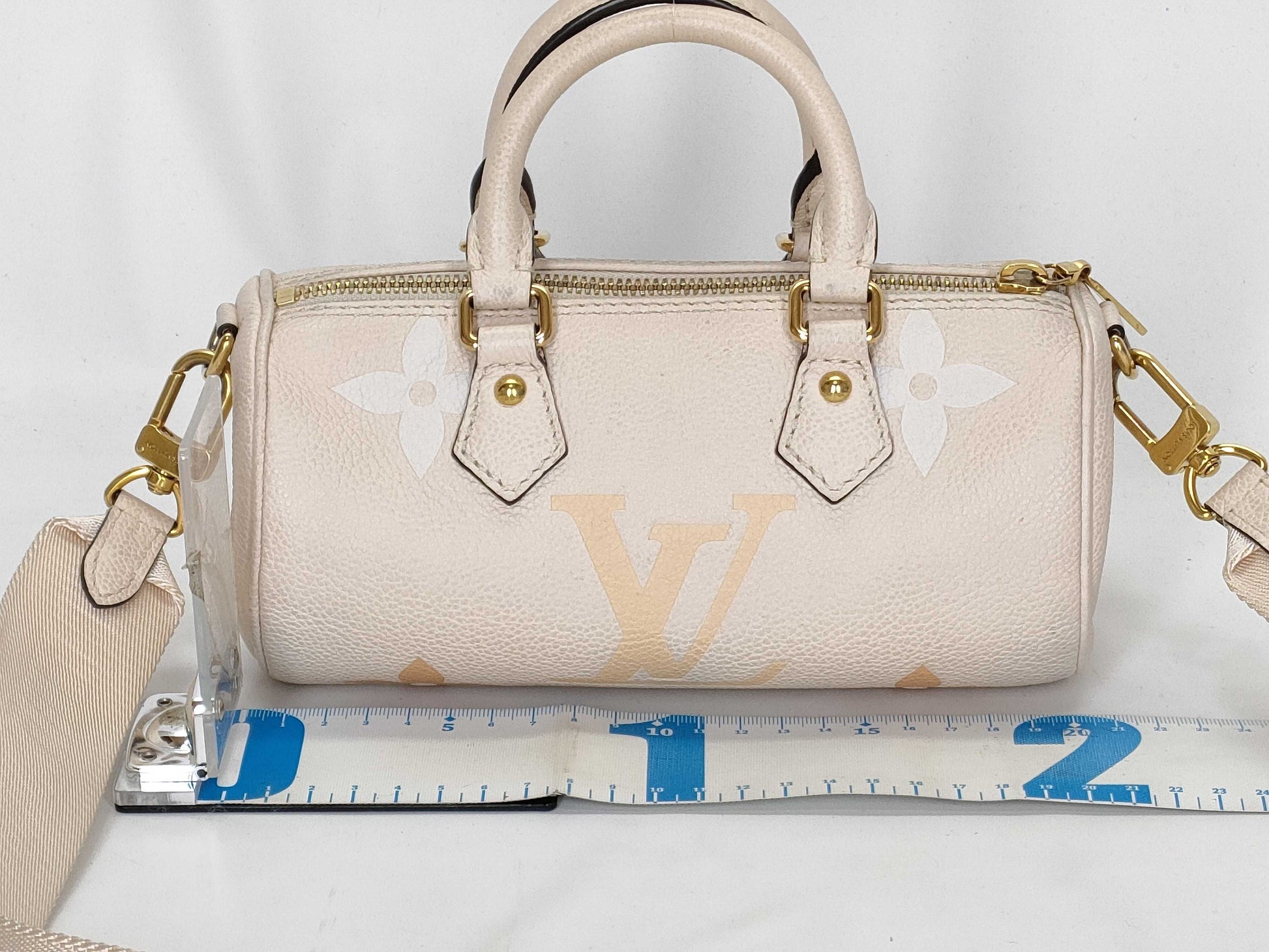 LOUIS VUITTON Monogram Empreinte Louis Vuitton Papillon BB Empreinte Handbag