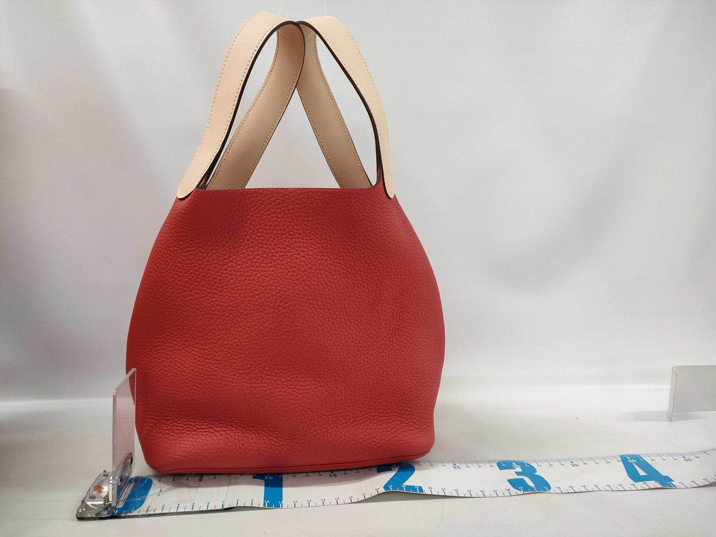 HERMES Picotin Lock MM Taurillon Clemence x Swift Leather Handbag