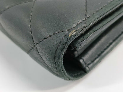 CHANEL CHANEL Lambskin Matelasse Coco Mark Long Wallet Z6645 Wallet
