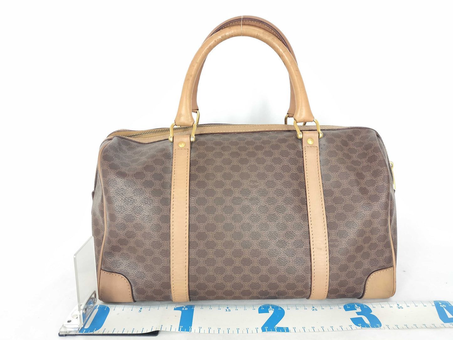 CELINE Macadam Hand Brown Boston Bag Z6692 Boston Bag