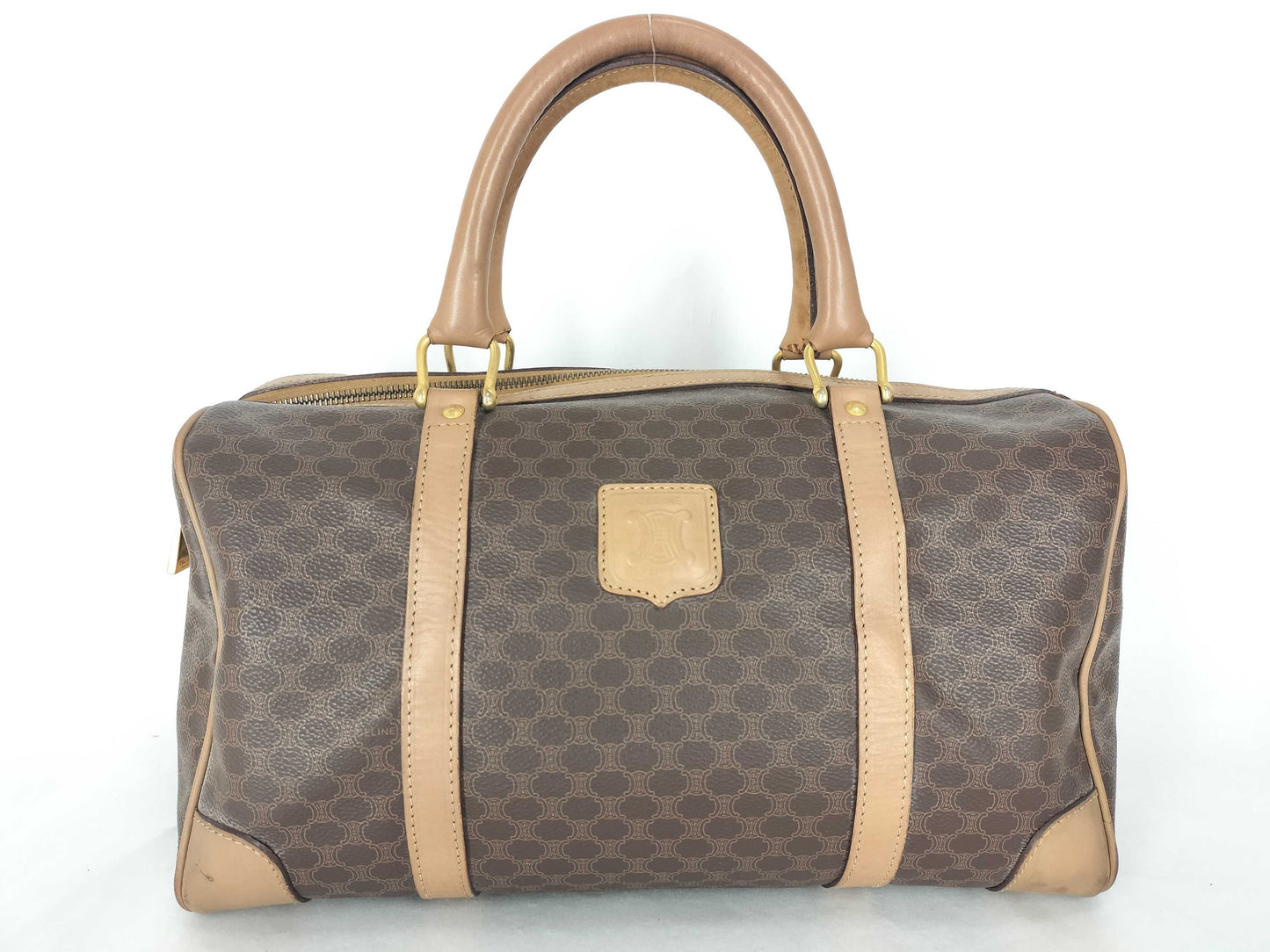 CELINE Macadam Hand Brown Boston Bag Z6692 Boston Bag