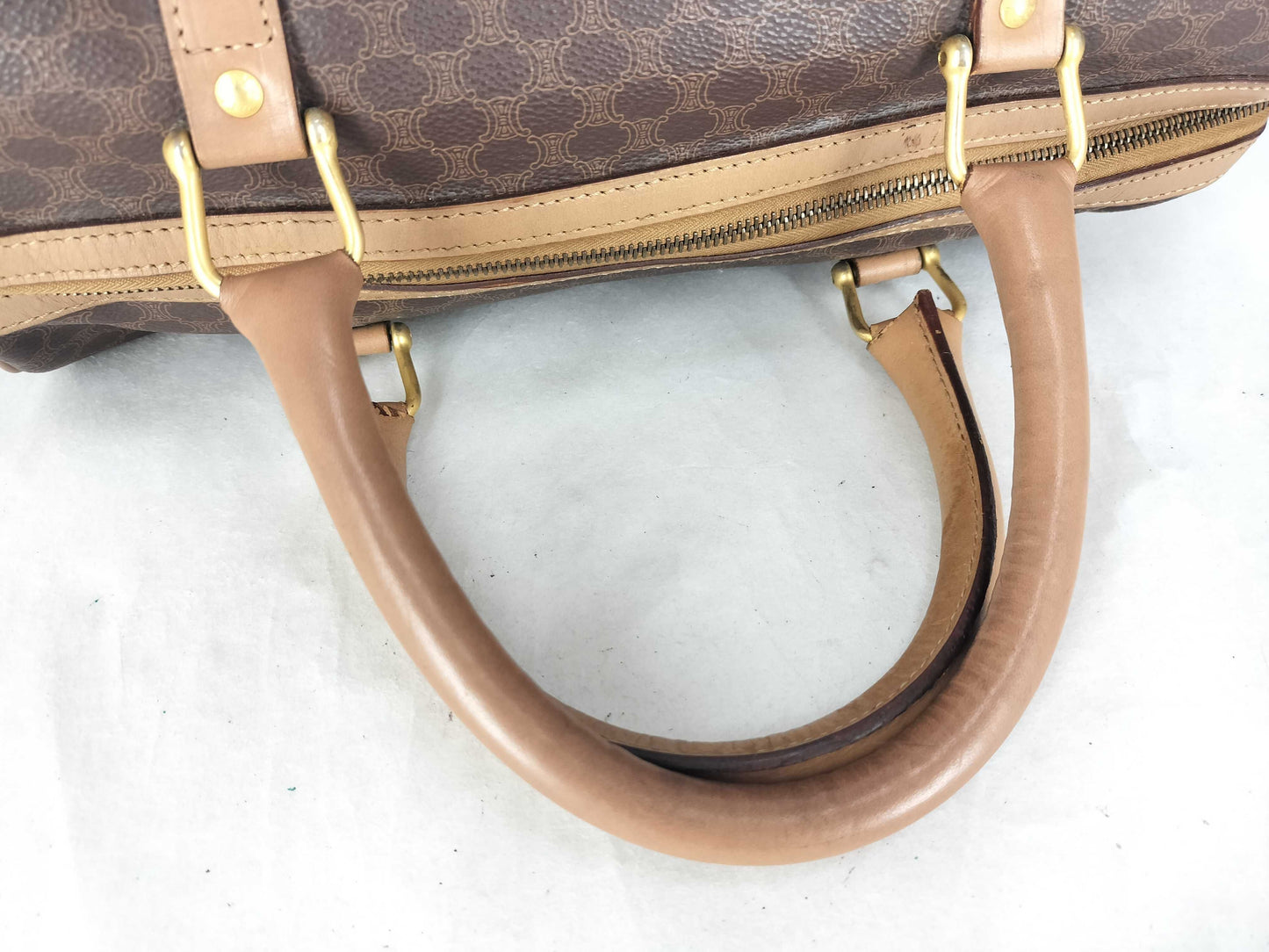 CELINE Macadam Hand Brown Boston Bag Z6692 Boston Bag