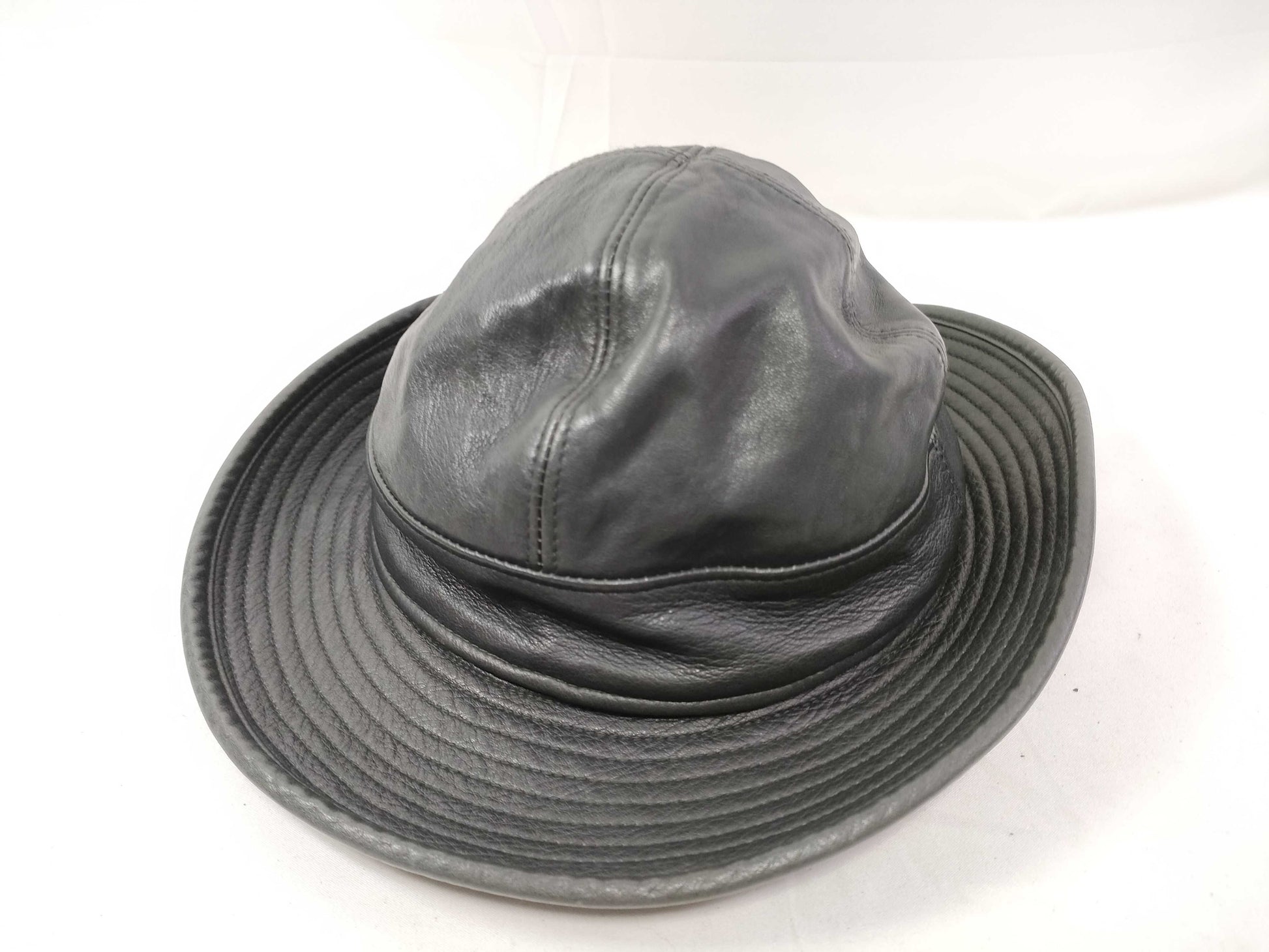 HERMES Hermes Hat Leather x Cashmere Other Accessories