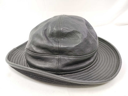 HERMES Hermes Hat Leather x Cashmere Other Accessories