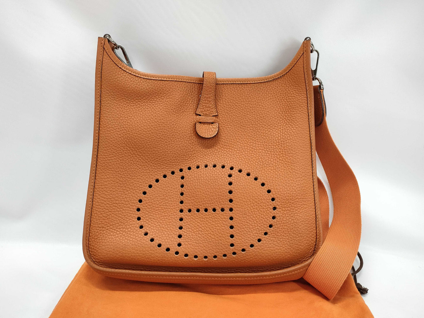 HERMES Evelyn 2PM Orange H Shoulder Bag